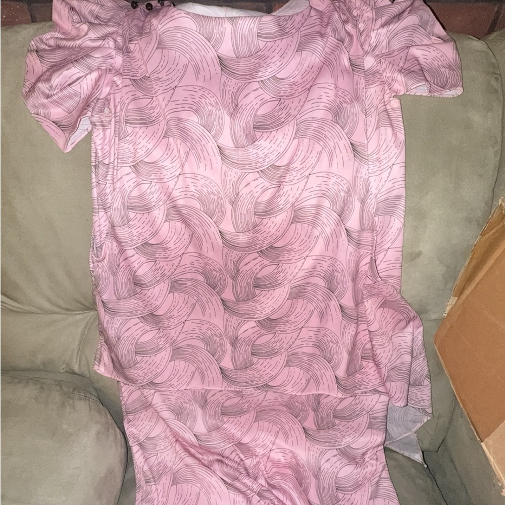 Carter's Pink and White Patterned Dress